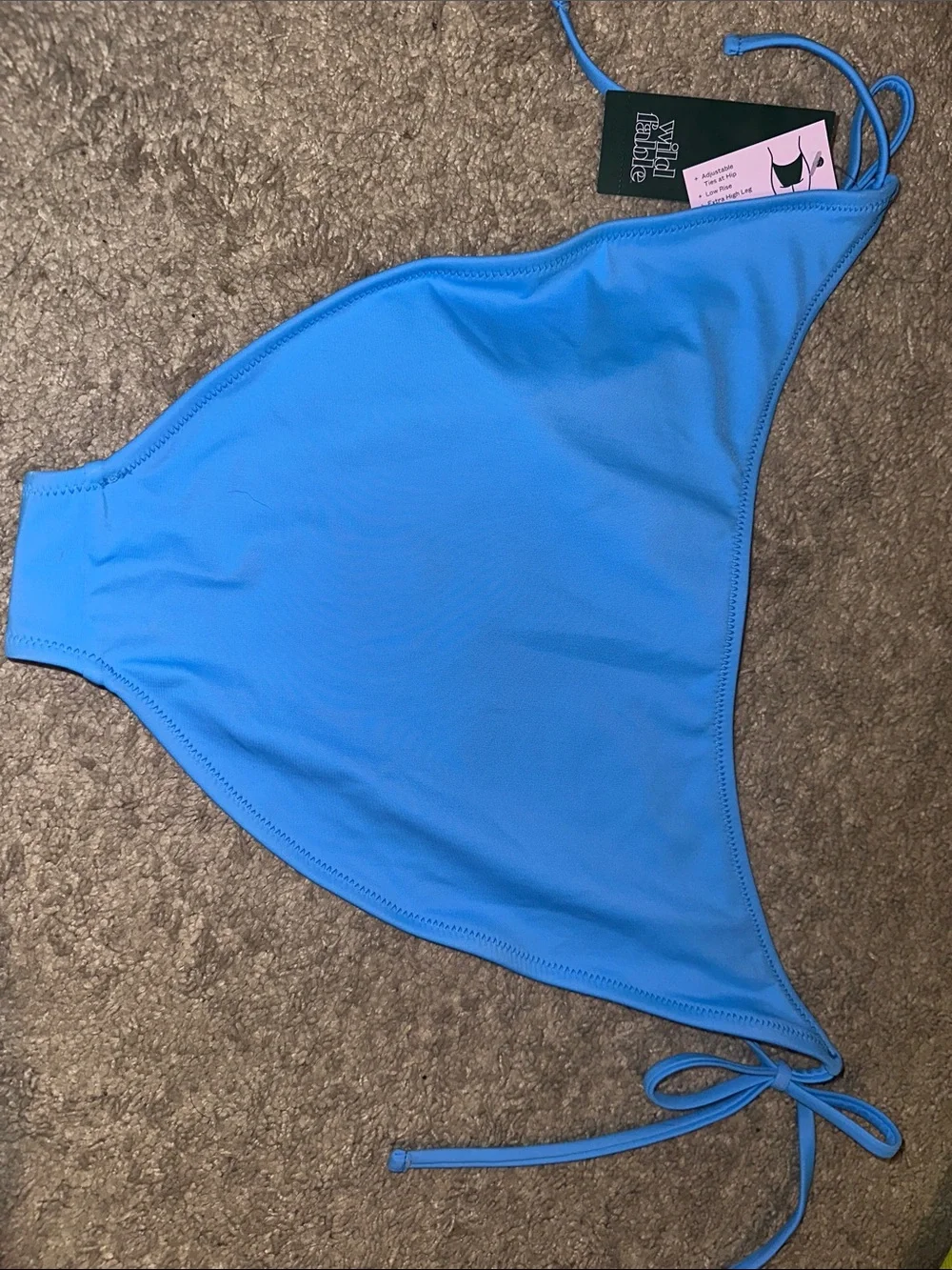 wild fable Bright Blue Tie-Side Bikini Bottom